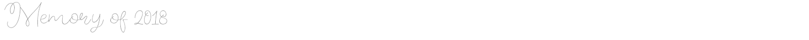 Memory of 2018 font preview